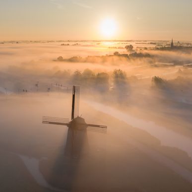 Misty Morning Windmill